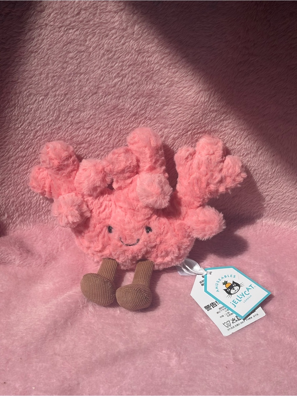Jellycat BNWT amusebales coral authentic!!